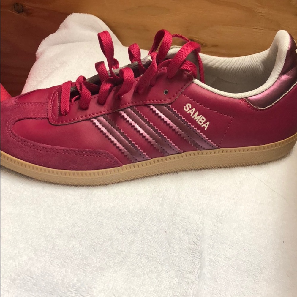 Pink women’s Adidas sambas